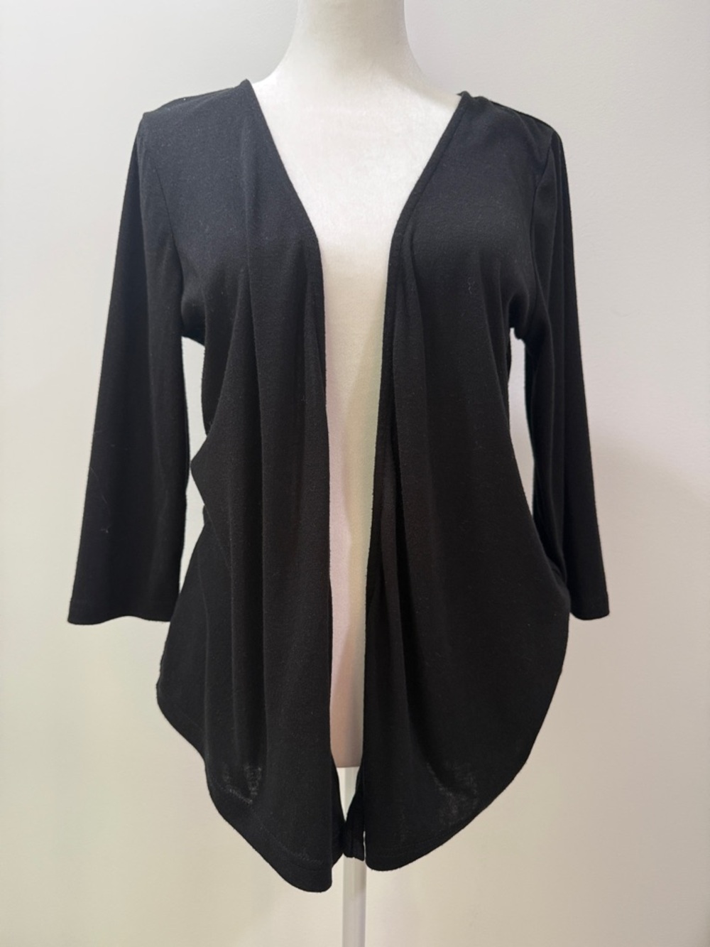 Open-Front Women’s Black Cardigan - Versatile Layering